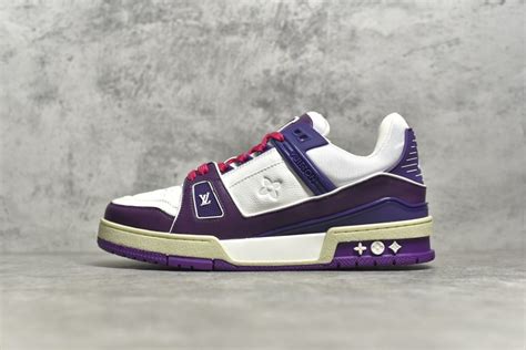 louis vuitton trainer purple